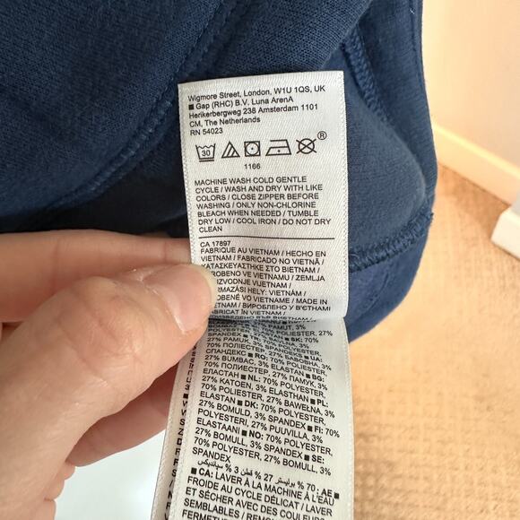 Athleta Navy Asymmetrical Zip Pullover Sweatshirt - Picture 11 of 13